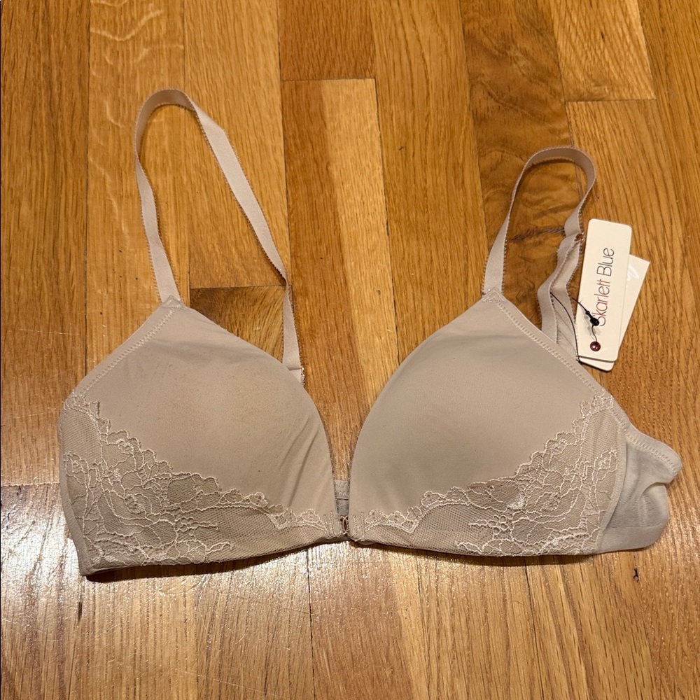 Scarlett Blue Lace Trim Bra